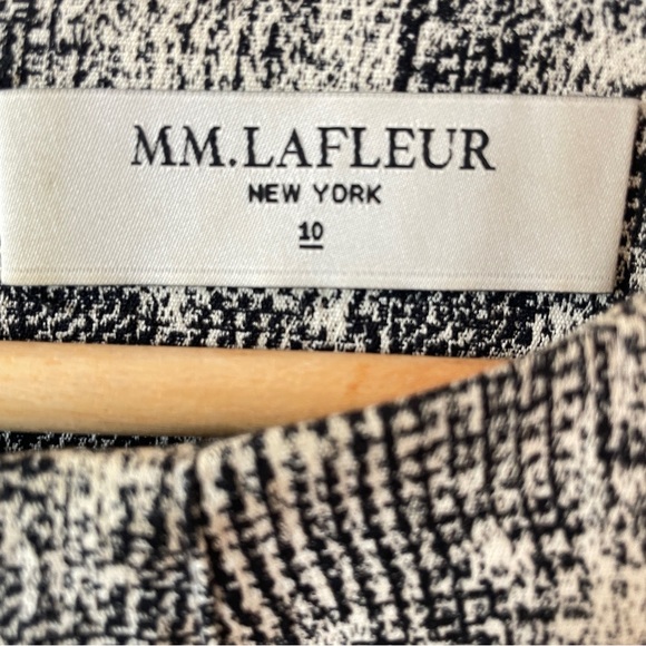 MM Lafleur sz 10 The Etsuko Dress Crackle Pattern Pockets workwear Office - Picture 6 of 13